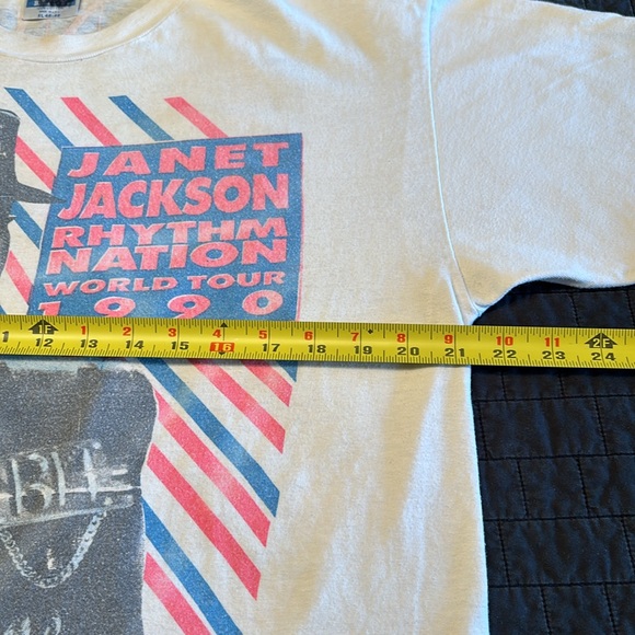 VTG 1990 Janet Jackson ICONIC “ Rhythm Nation Tour “ SNG Stitch Shirt XL , $189 - Picture 10 of 12